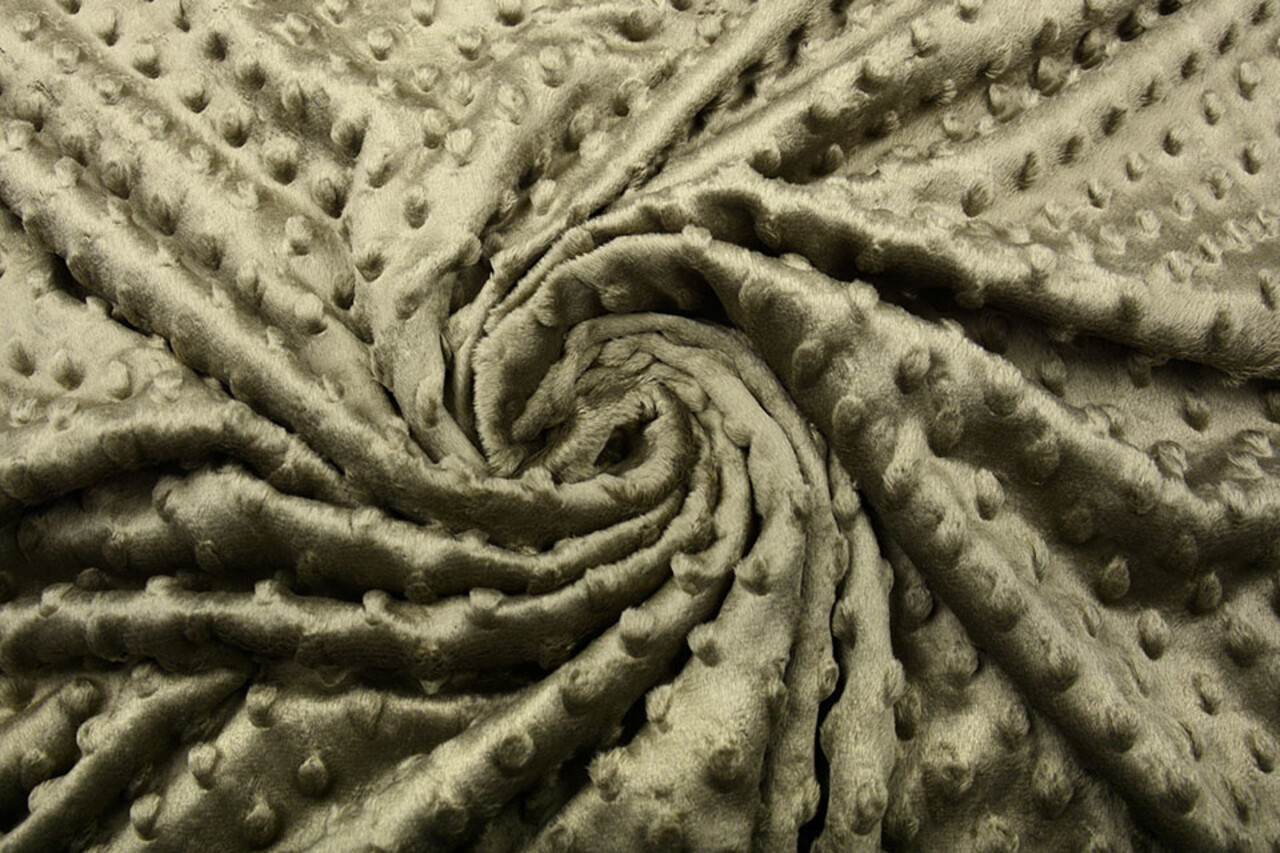 Minky Fleece Stoff Taupe Minky Fleece Stoff Taupe