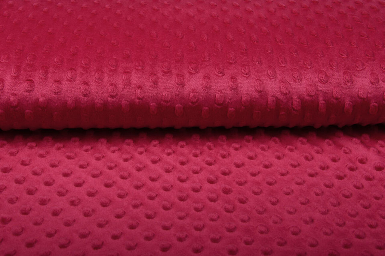Minky Fleece Stoff Rot