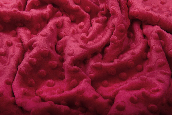 Minky Fleece Stoff Rot