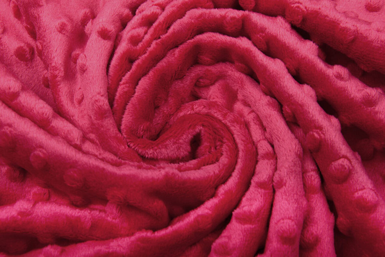Minky Fleece Stoff Rot