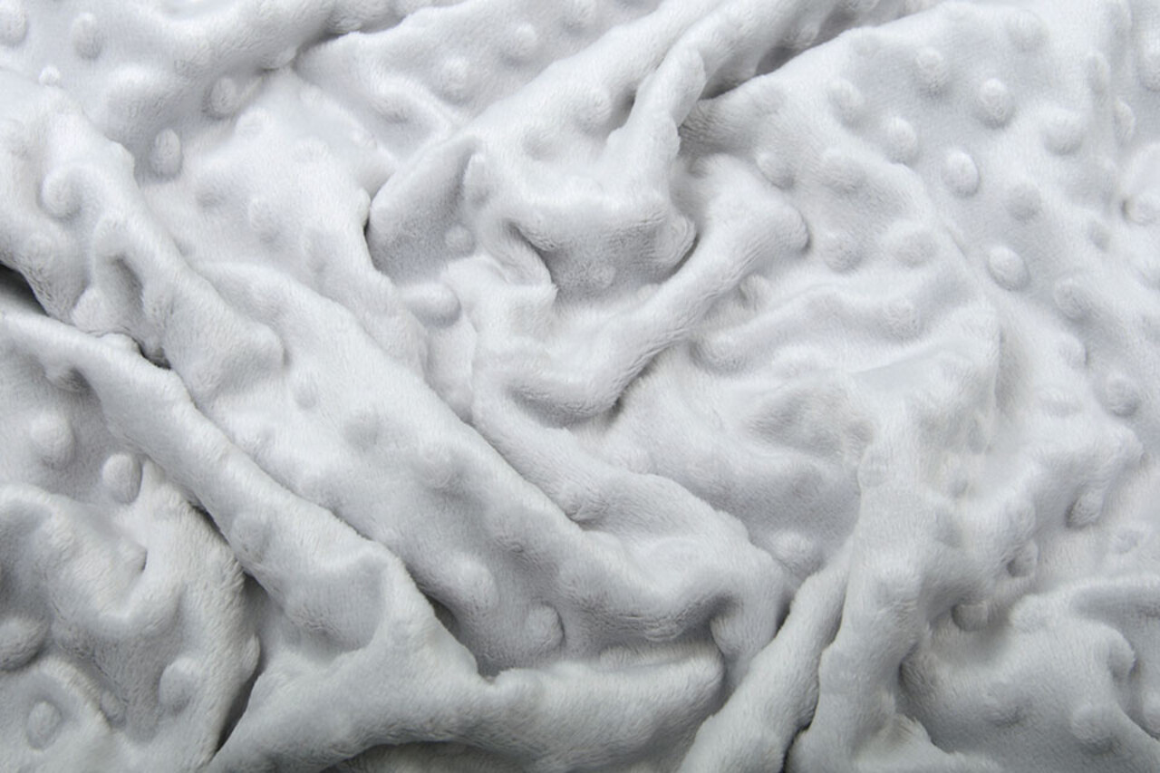 Minky Fleece Stoff Silber Minky Fleece Stoff Silber