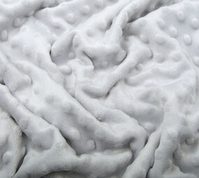 Minky Fleece Stoff Silber
