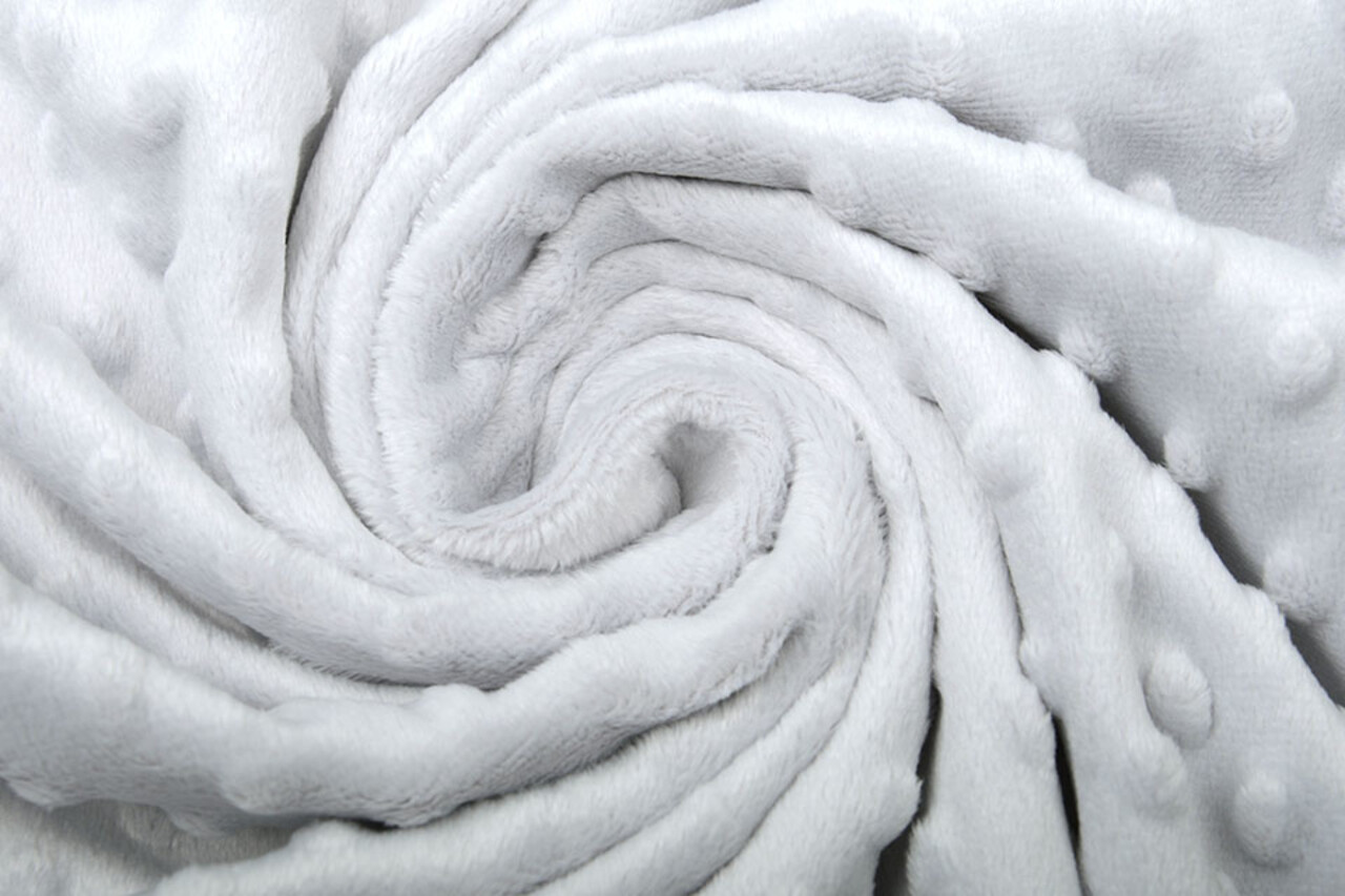Minky Fleece Stoff Silber Minky Fleece Stoff Silber