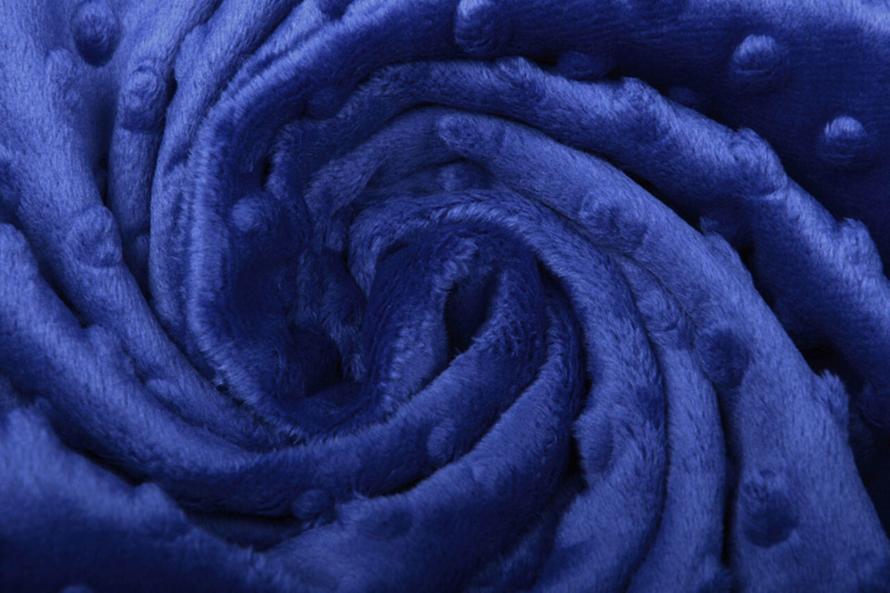 Minky Fleece Stoff Königs Blau Minky Fleece Stoff Königs Blau