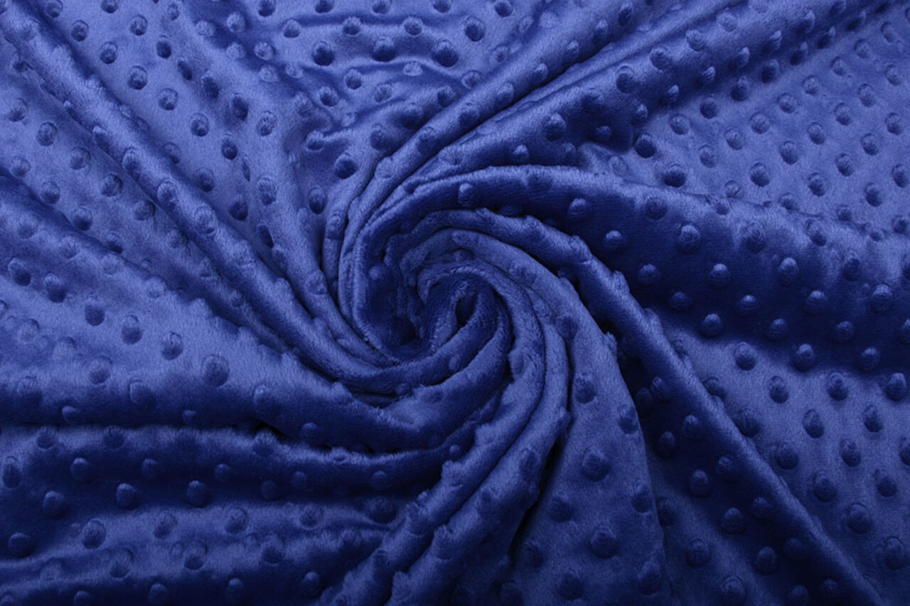 Minky Fleece Stoff Königs Blau Minky Fleece Stoff Königs Blau