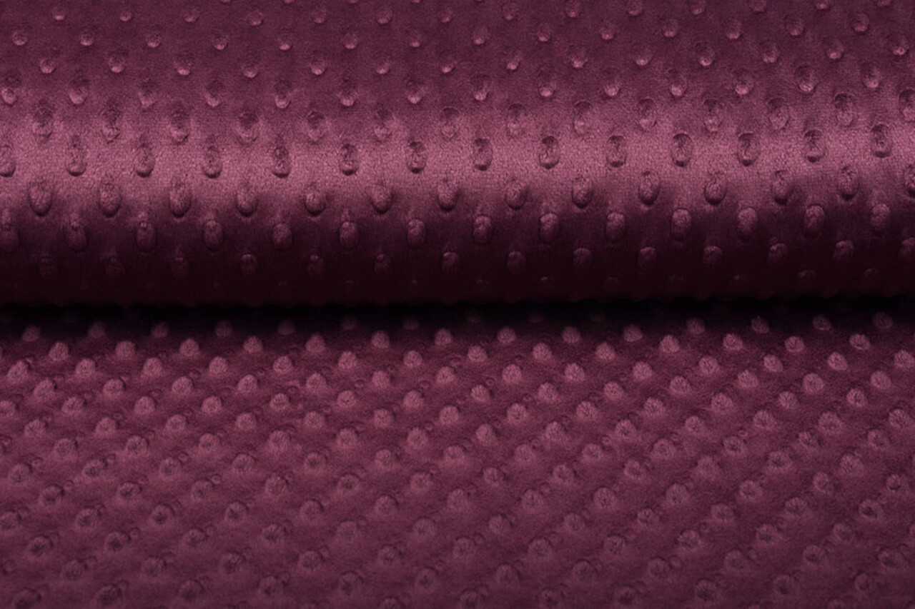 Minky Fleece Stoff Aubergine