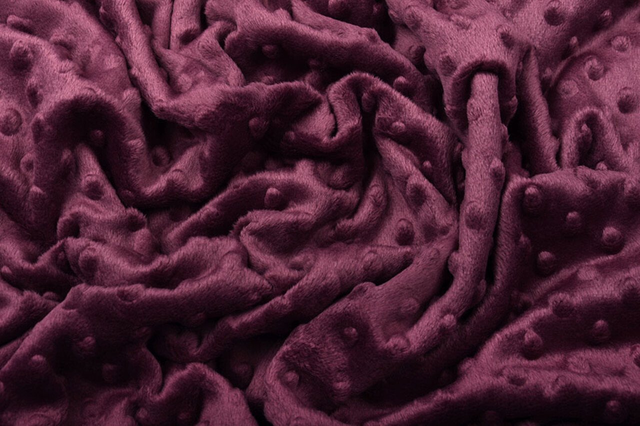 Minky Fleece Stoff Aubergine