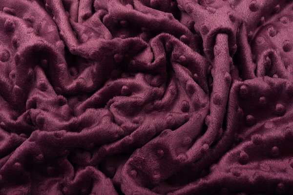 Minky Fleece Stoff Aubergine