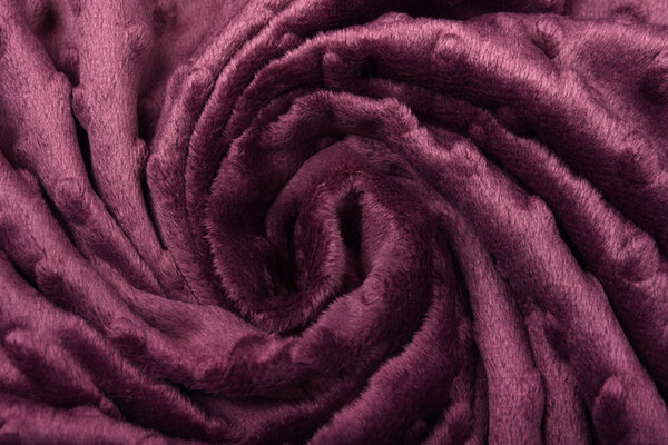 Minky Fleece Stoff Aubergine