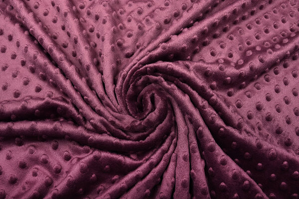 Minky Fleece Stoff Aubergine