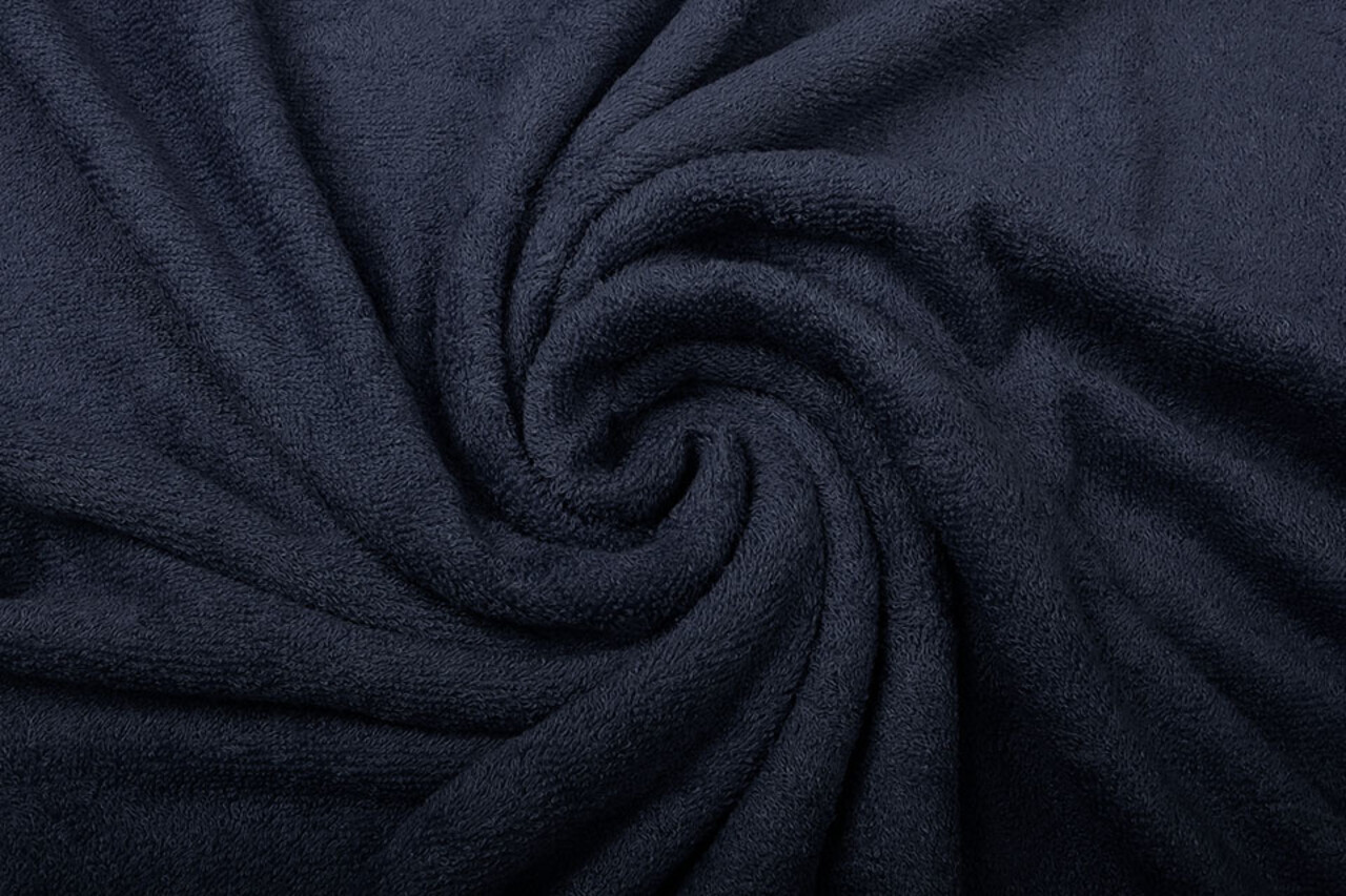 Bambou Tissu Éponge Bleu Marine
