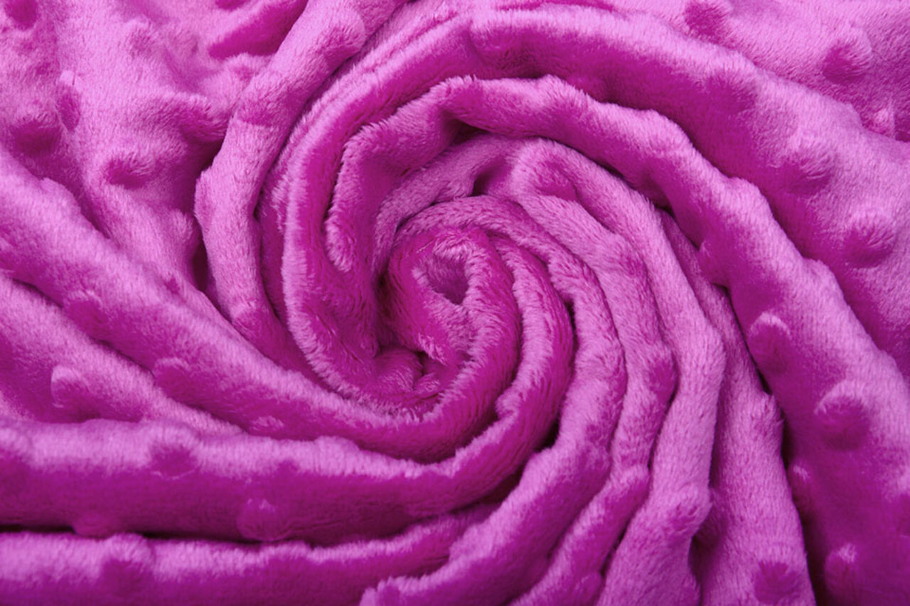 Minky Fleece Stoff Fuchsia Minky Fleece Stoff Fuchsia