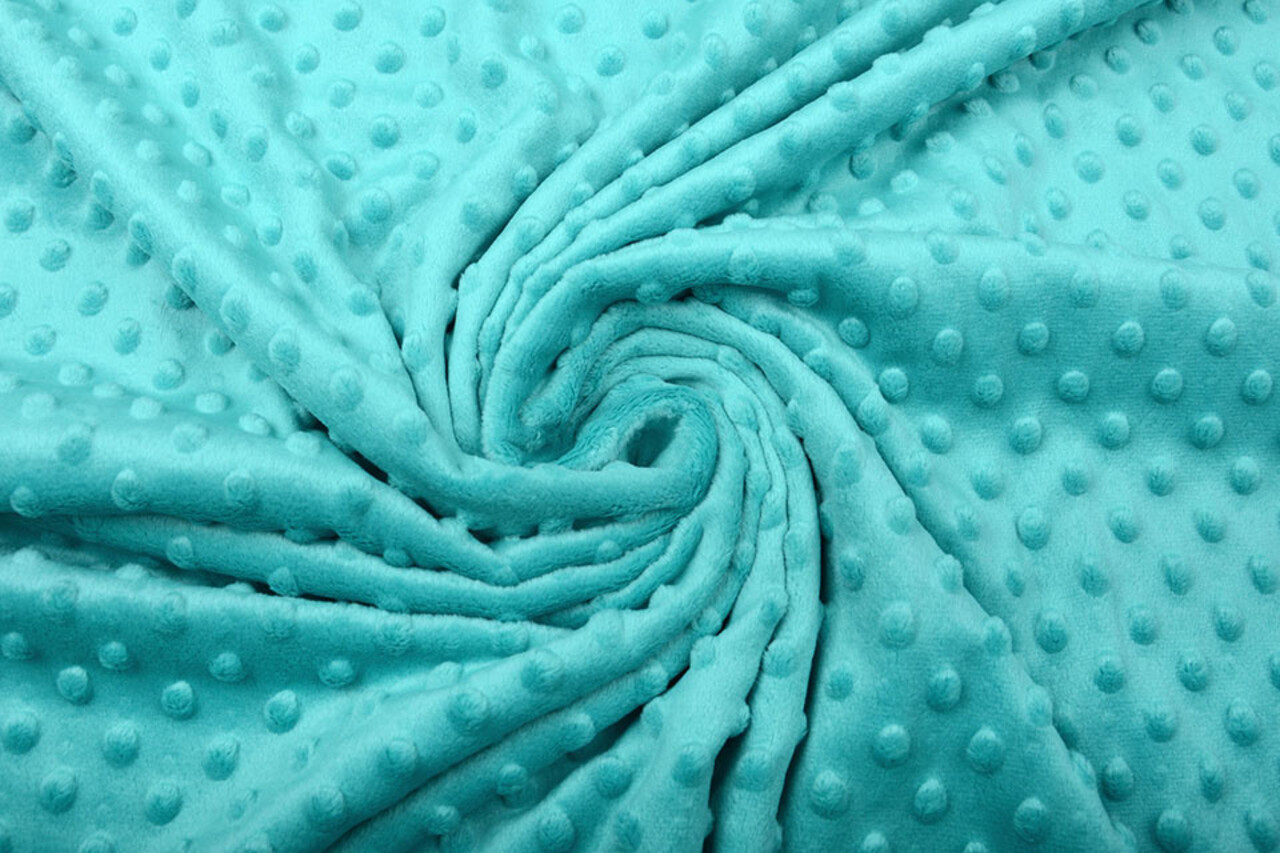 Minky Fleece Stoff Aqua Minky Fleece Stoff Aqua
