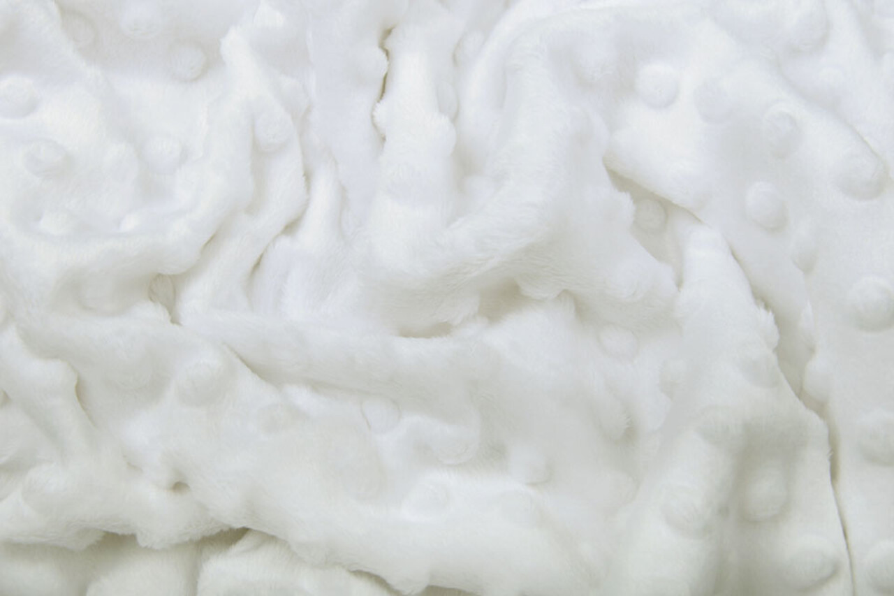 Minky Fleece Stoff Creme