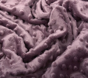Minky Fleece Stoff Hell Aubergine Mauve Minky Fleece Stoff Hell Aubergine Mauve