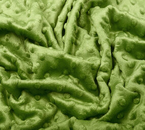 Minky Fleece Stoff Dunkel limette