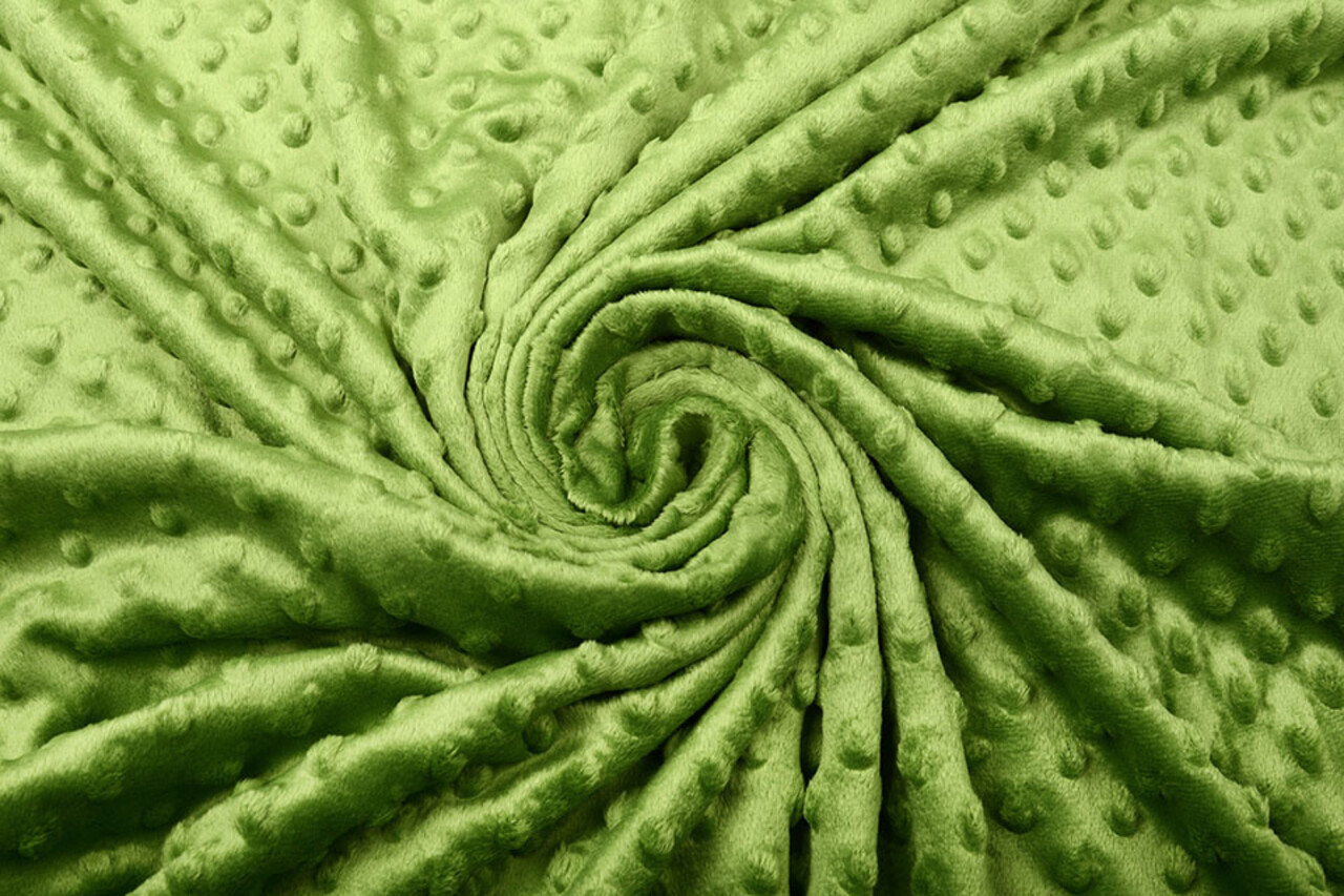 Minky Fleece Donker lime