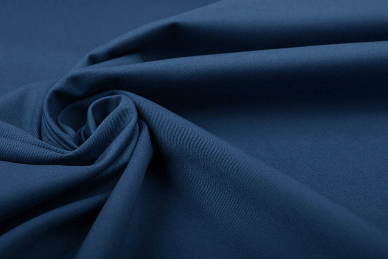 Stretch Cotton Dark Blue