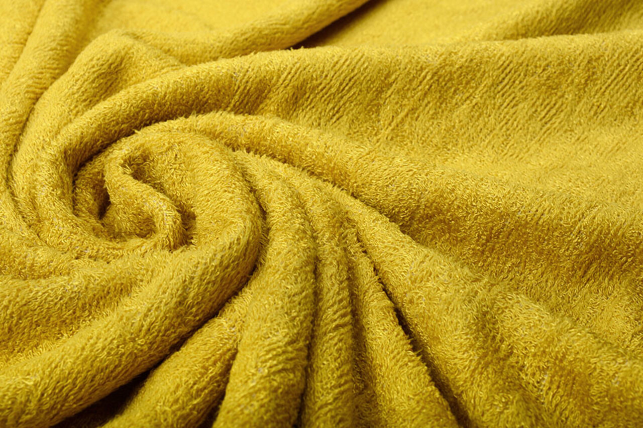 Bambou Tissu Éponge Ocre Jaune Bambou Tissu Éponge Ocre Jaune