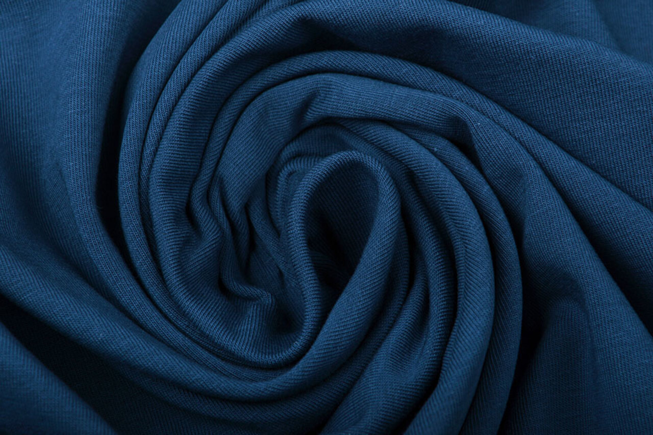 Oeko-Tex®  Cotone Jersey Blu Polizia