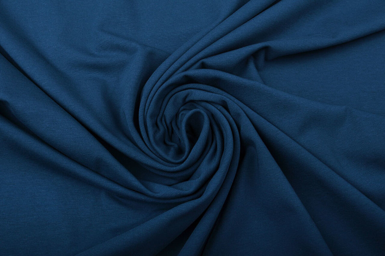 Oeko-Tex®  Cotone Jersey Blu Polizia