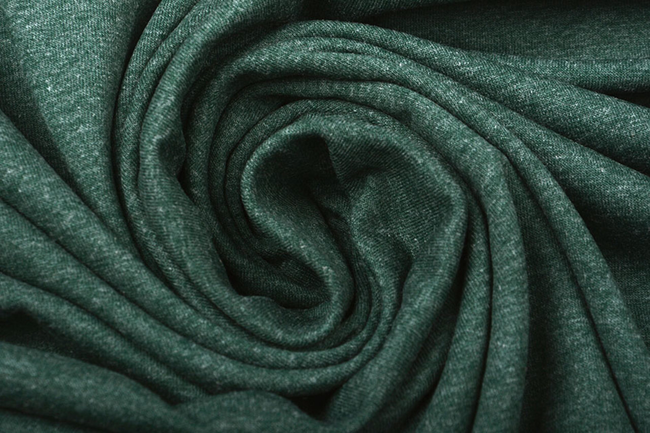 Oeko-Tex®  Cotton Jersey Dark Green Melange Oeko-Tex®  Cotton Jersey Dark Green Melange
