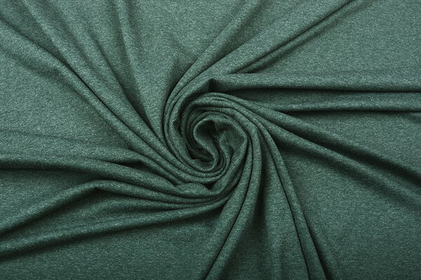 Oeko-Tex®  Jersey Stoff Baumwolle Dunkel Grün Melange Oeko-Tex®  Jersey Stoff Baumwolle Dunkel Grün Melange