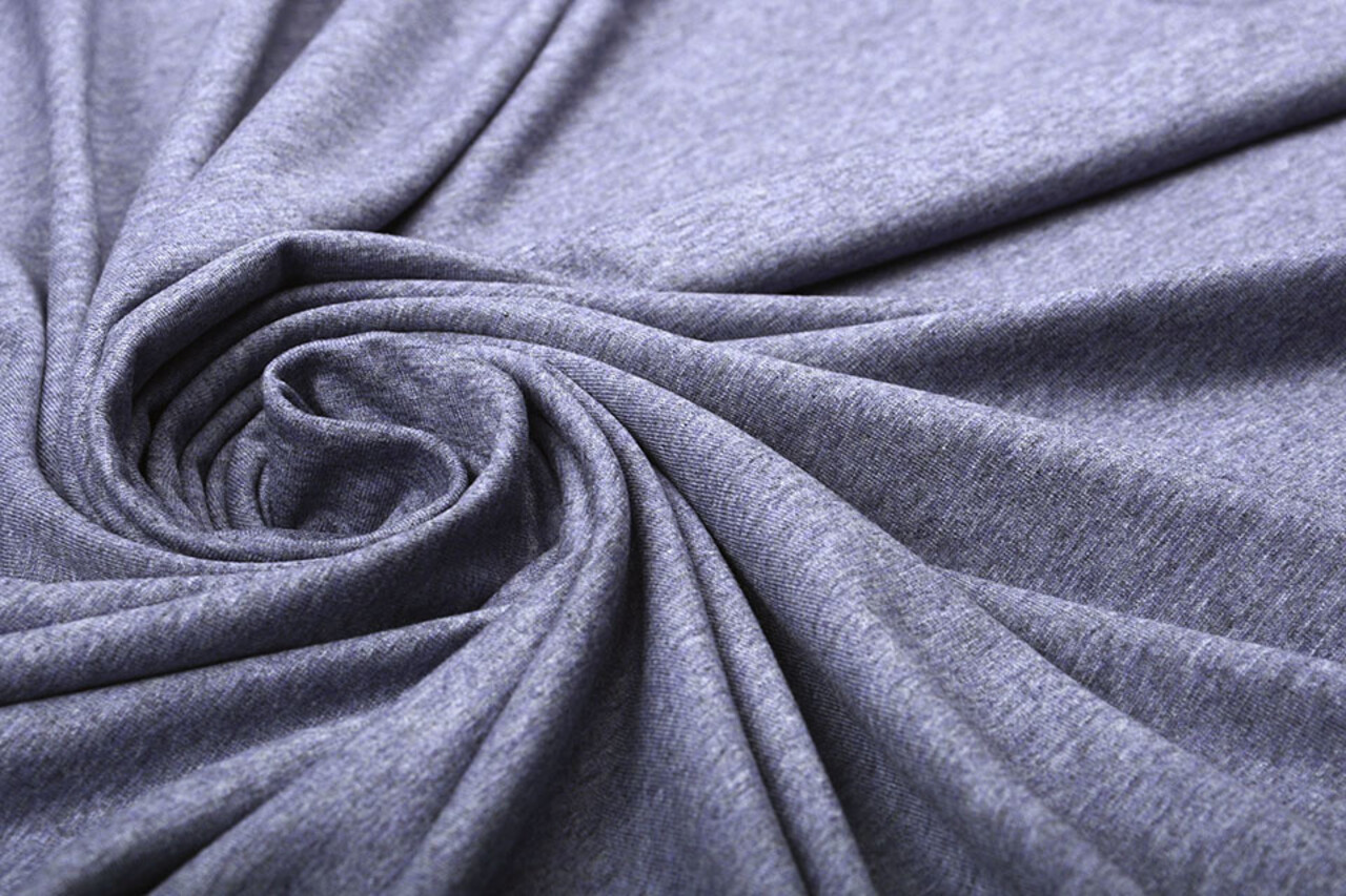 Oeko-Tex® Cotton Jersey Dark Lilac Melange Oeko-Tex® Cotton Jersey Dark Lilac Melange