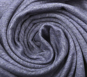 Oeko-Tex®  Jersey Stoff Baumwolle Dunkel Lila Melange