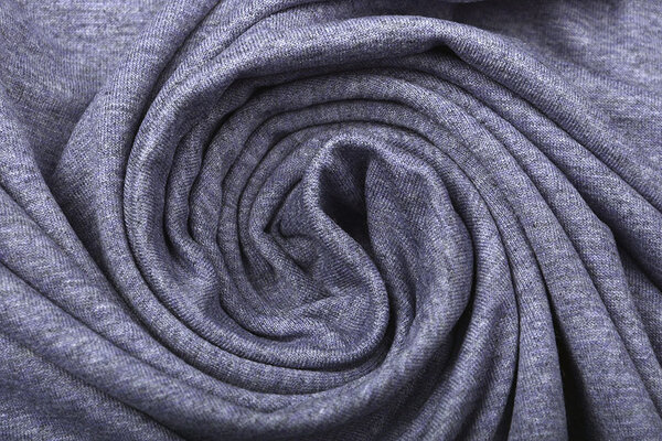 Oeko-Tex®  Jersey Stoff Baumwolle Dunkel Lila Melange