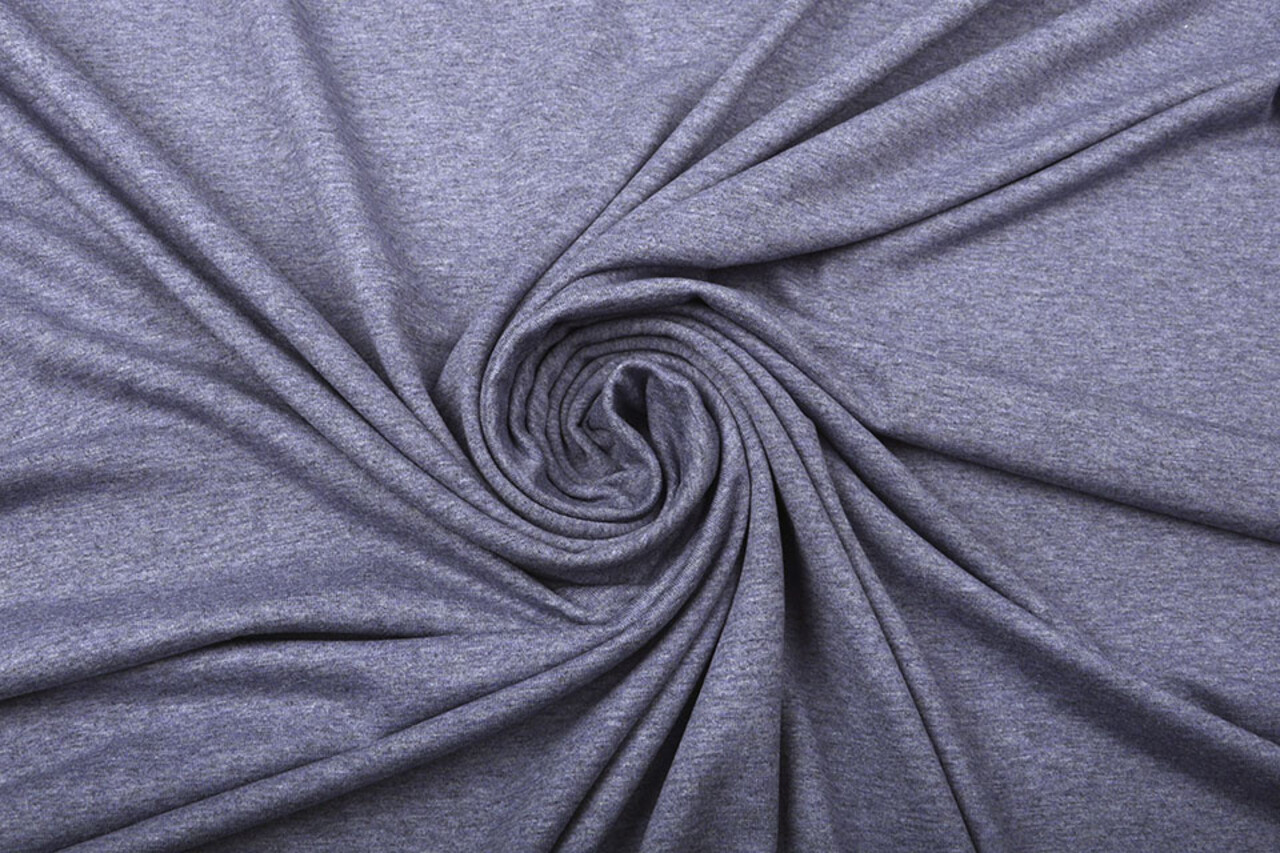 Oeko-Tex® Jersey de Algodón Lila Oscuro Jaspeado Oeko-Tex® Jersey de Algodón Lila Oscuro Jaspeado