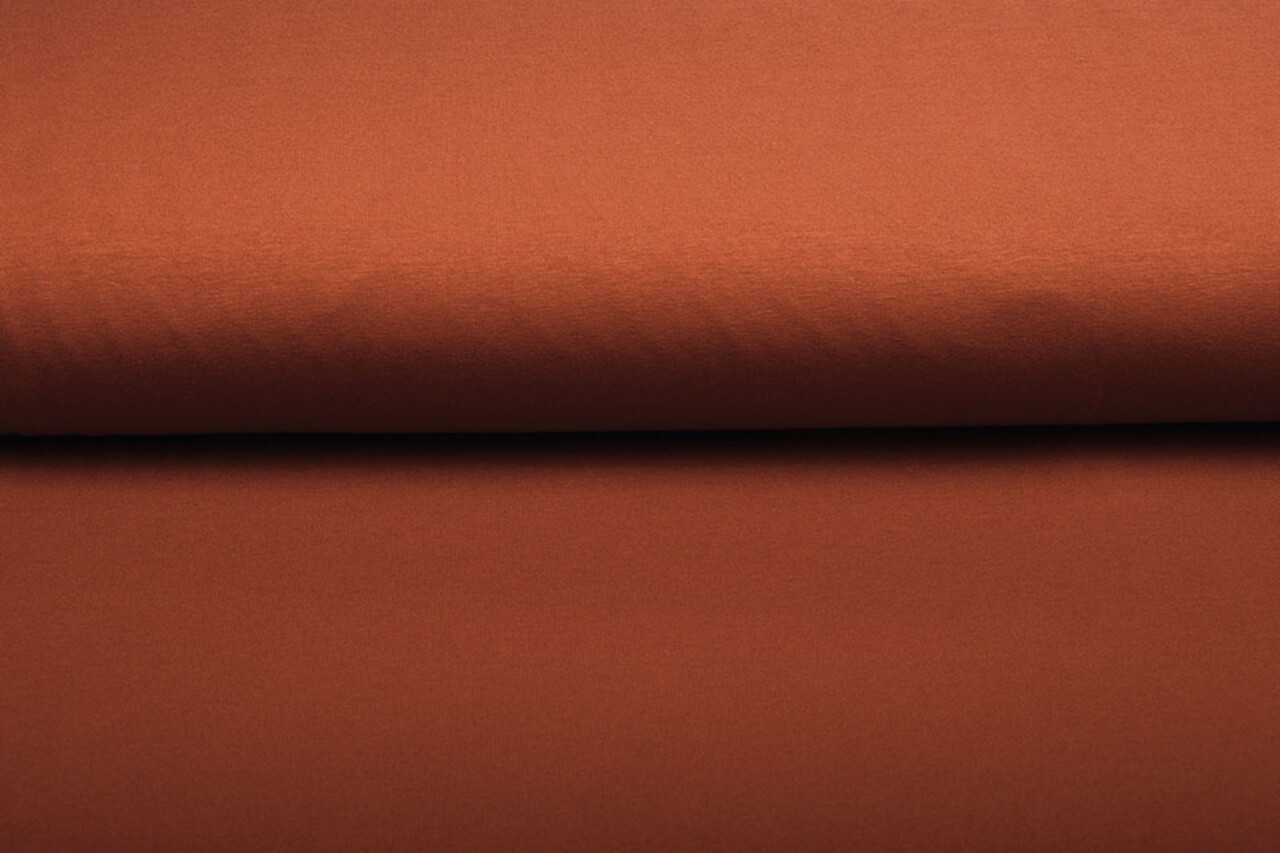 Oeko-Tex®  Jersey Stoff Baumwolle Brique