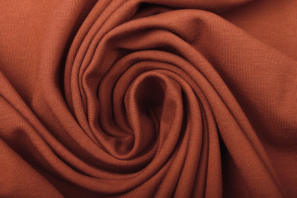 Oeko-Tex®  Jersey Stoff Baumwolle Brique