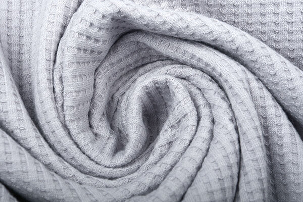 Oeko-Tex®  Baby Jersey Waffelpiqué Baumwolle Grau Oeko-Tex®  Baby Jersey Waffelpiqué Baumwolle Grau