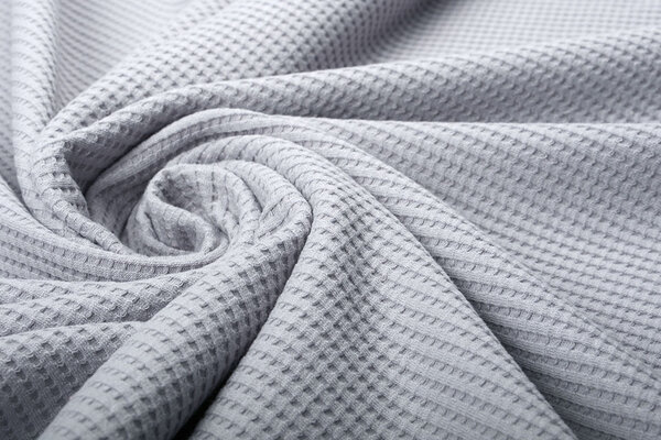 Oeko-Tex®  Baby Jersey Waffelpiqué Baumwolle Grau Oeko-Tex®  Baby Jersey Waffelpiqué Baumwolle Grau