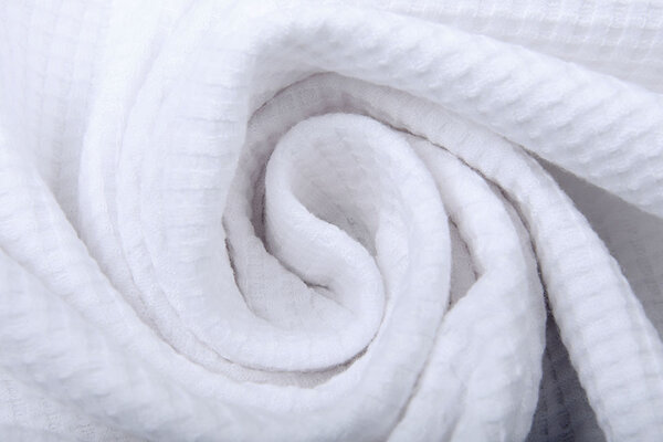 Oeko-Tex® Baby Jersey Waffle Pique Fabric White Oeko-Tex® Baby Jersey Waffle Pique Fabric White
