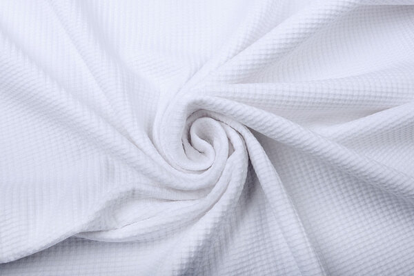Oeko-Tex® Baby Jersey Waffle Pique Fabric White Oeko-Tex® Baby Jersey Waffle Pique Fabric White