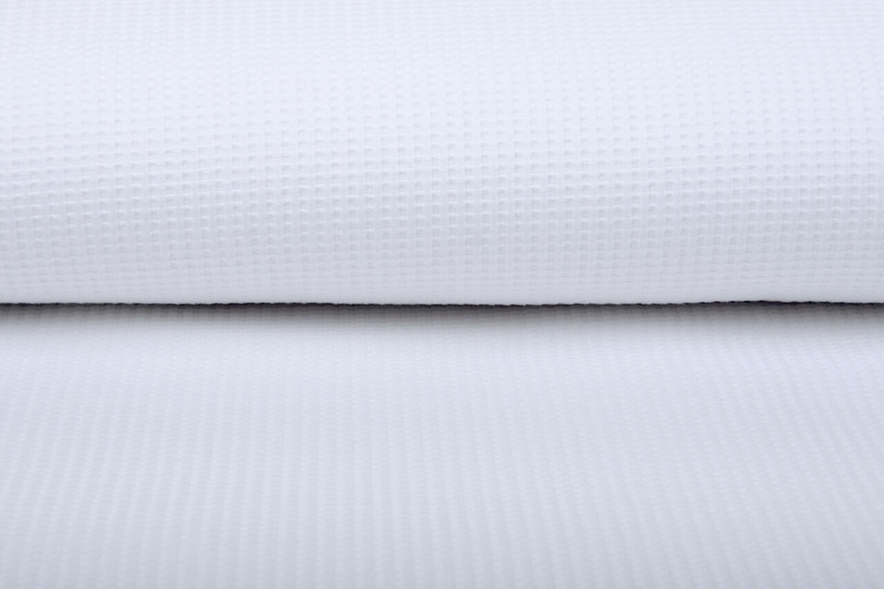 Oeko-Tex®  Baby Jersey Waffle Pique Fabric White