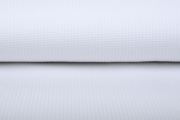 Oeko-Tex® Baby Jersey Waffelpiqué Baumwolle Weiß Oeko-Tex® Baby Jersey Waffelpiqué Baumwolle Weiß