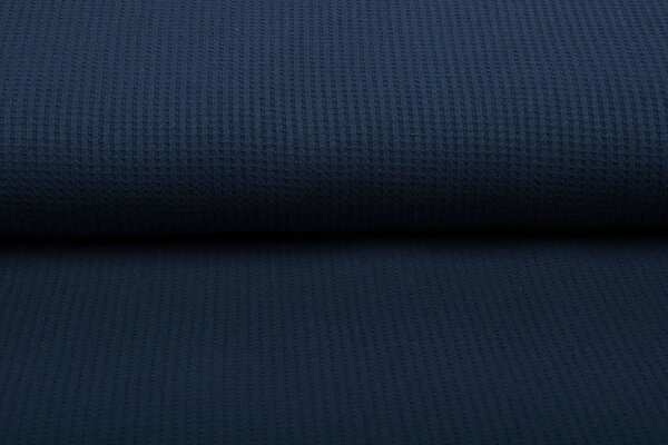 Oeko-Tex®  Baby Jersey Waffle Pique Fabric Navy Blue Oeko-Tex®  Baby Jersey Waffle Pique Fabric Navy Blue