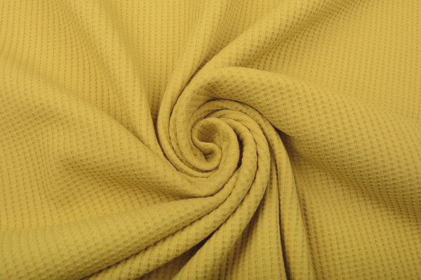 Oeko-Tex® Baby Jersey Nido de Abeja Algodón Ocre Amarillo Oeko-Tex® Baby Jersey Nido de Abeja Algodón Ocre Amarillo