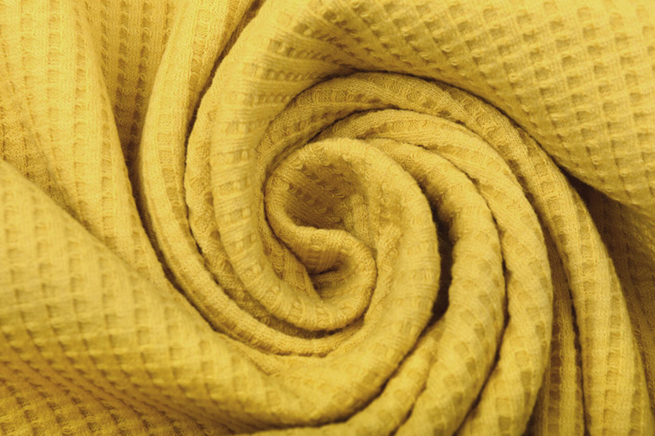 Oeko-Tex® Baby Jersey Nido de Abeja Algodón Ocre Amarillo Oeko-Tex® Baby Jersey Nido de Abeja Algodón Ocre Amarillo