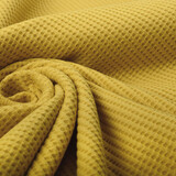 Oeko-Tex®  Baby Jersey Waffle Pique Fabric Ocher Yellow