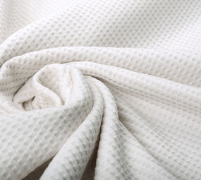 Oeko-Tex®  Baby Jersey Wafel Katoen Creme Oeko-Tex®  Baby Jersey Wafel Katoen Creme