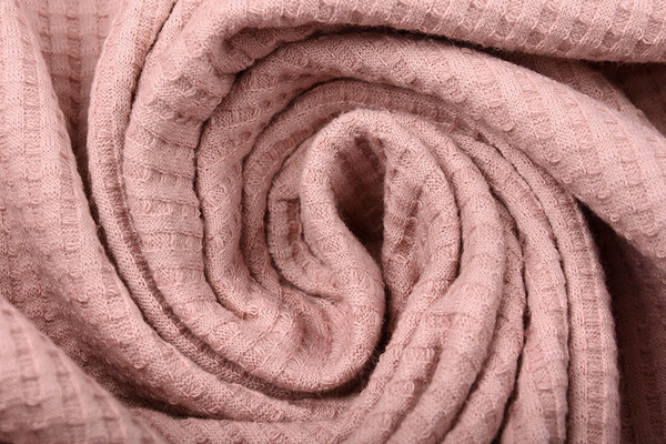 Oeko-Tex®  Baby Jersey Waffle Pique Fabric Powder Pink Oeko-Tex®  Baby Jersey Waffle Pique Fabric Powder Pink