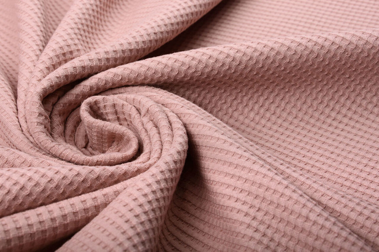 Oeko-Tex®  Baby Jersey Waffelpiqué Baumwolle  Puderrosa Oeko-Tex®  Baby Jersey Waffelpiqué Baumwolle  Puderrosa