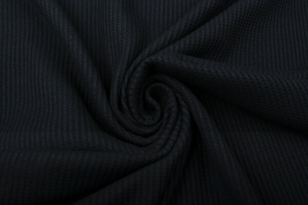 Oeko-Tex®  Baby Jersey Waffelpiqué Baumwolle Schwarz Oeko-Tex®  Baby Jersey Waffelpiqué Baumwolle Schwarz