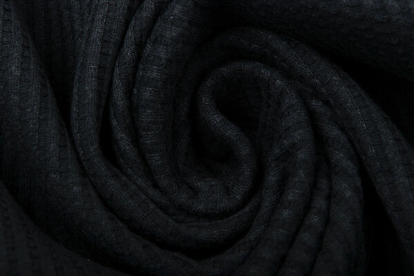 Oeko-Tex® Baby Jersey Waffle Pique Fabric Black Oeko-Tex® Baby Jersey Waffle Pique Fabric Black