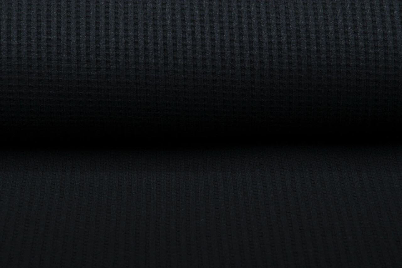 Oeko-Tex®  Baby Jersey Waffle Pique Fabric Black