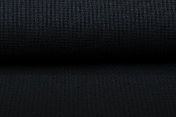 Oeko-Tex®  Baby Jersey Waffelpiqué Baumwolle Schwarz Oeko-Tex®  Baby Jersey Waffelpiqué Baumwolle Schwarz